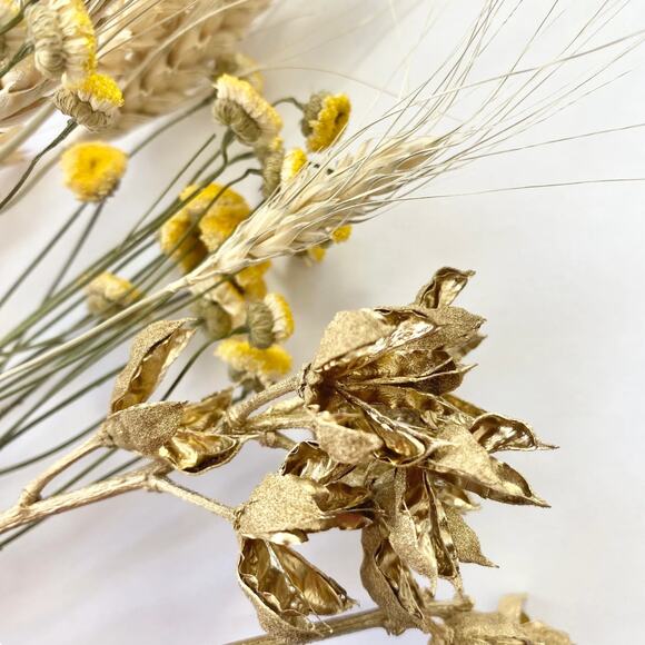 Gold and Yellow Mixed Bouquet | Dried Flower Arrangement - Picture 2 of 7